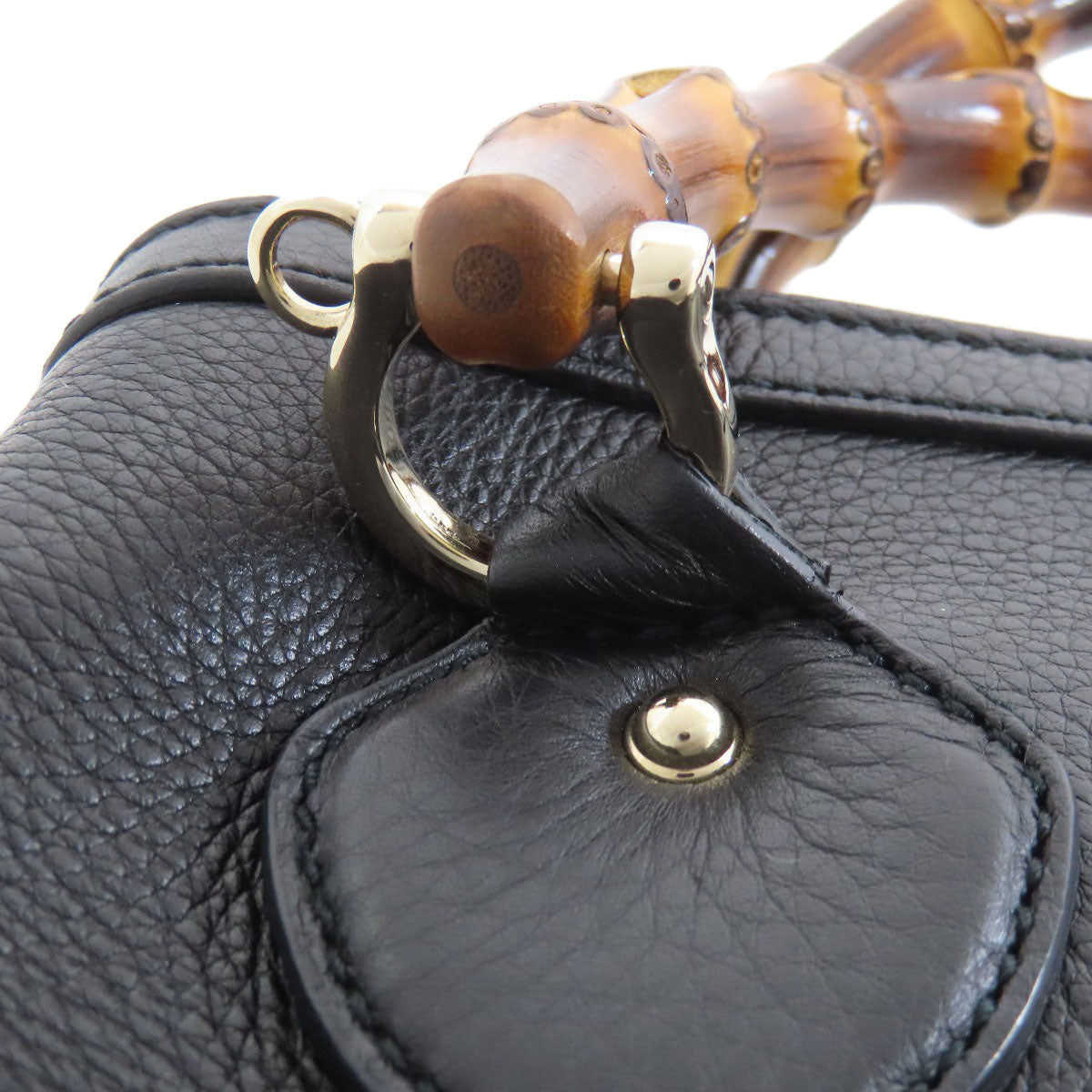 GUCCI Handbag 308360 Calfskin black Bamboo 2WAY