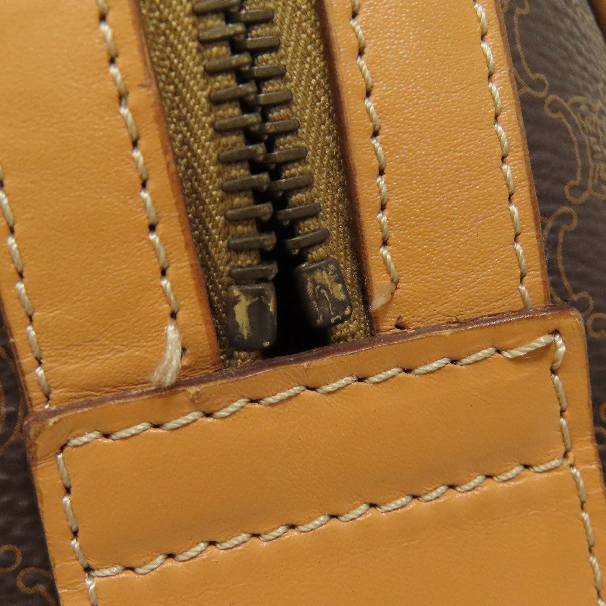 CELINE Handbag PVC Brown Macadam Mini Boston Duffel bag