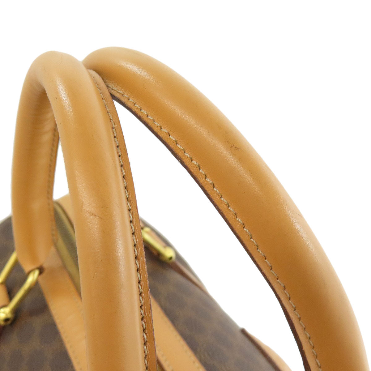 CELINE Handbag PVC Brown Macadam Mini Boston Duffel bag