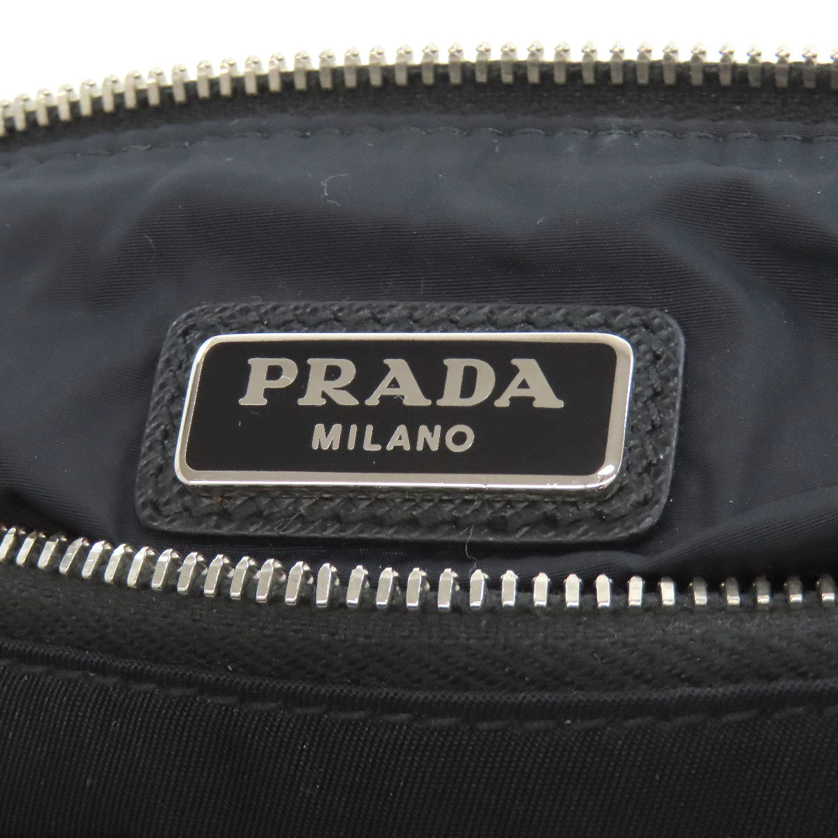 PRADA Clutch bag 2NH011 Nylon black logoMetal