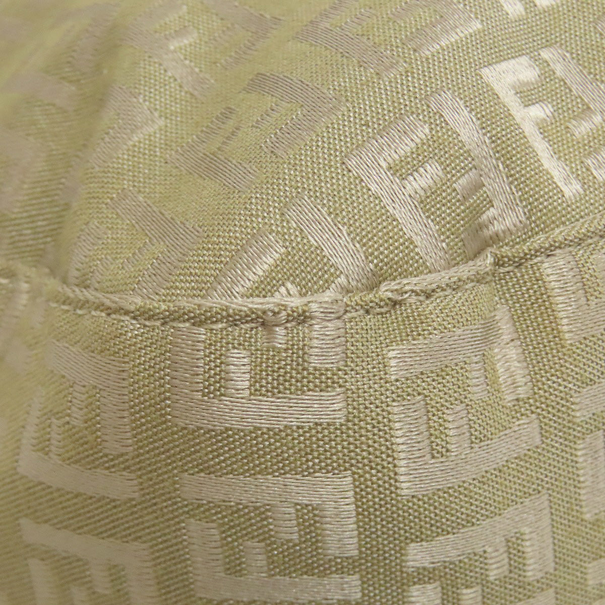 FENDI Handbag canvas beige Zucca Pattern