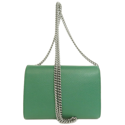GUCCI Long Wallet Purse 401231 leather green Chain Wallet Dionysus