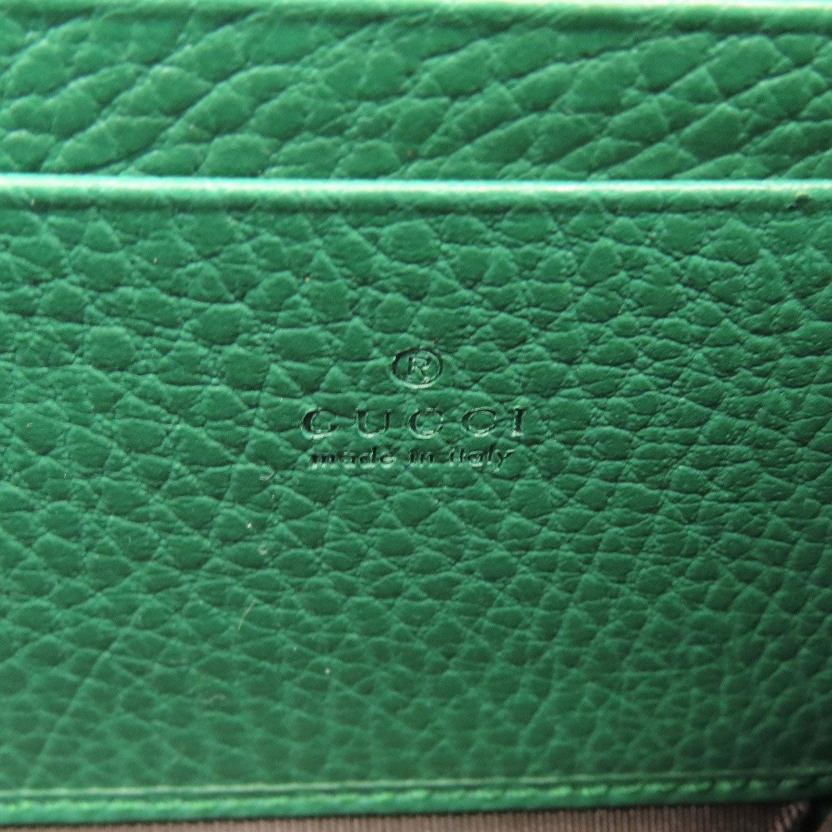 GUCCI Long Wallet Purse 401231 leather green Chain Wallet Dionysus