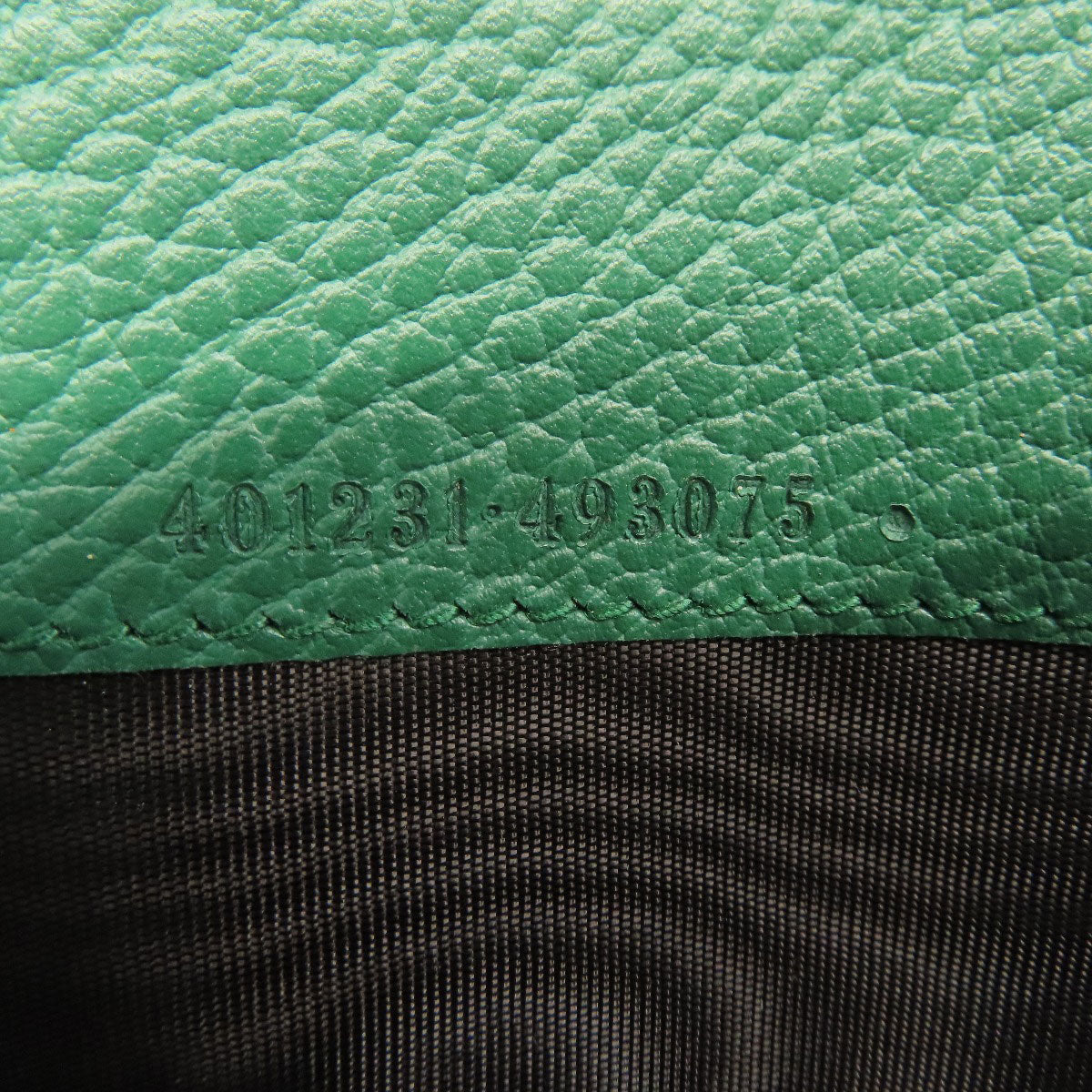 GUCCI Long Wallet Purse 401231 leather green Chain Wallet Dionysus