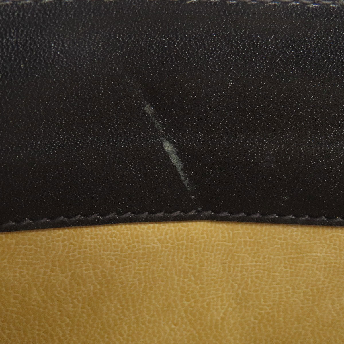 CELINE Shoulder Bag leather black one belt carriage Metal