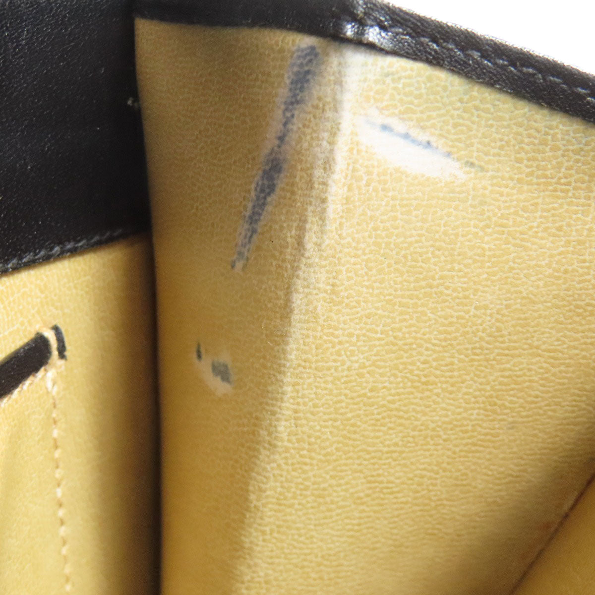 CELINE Shoulder Bag leather black one belt carriage Metal