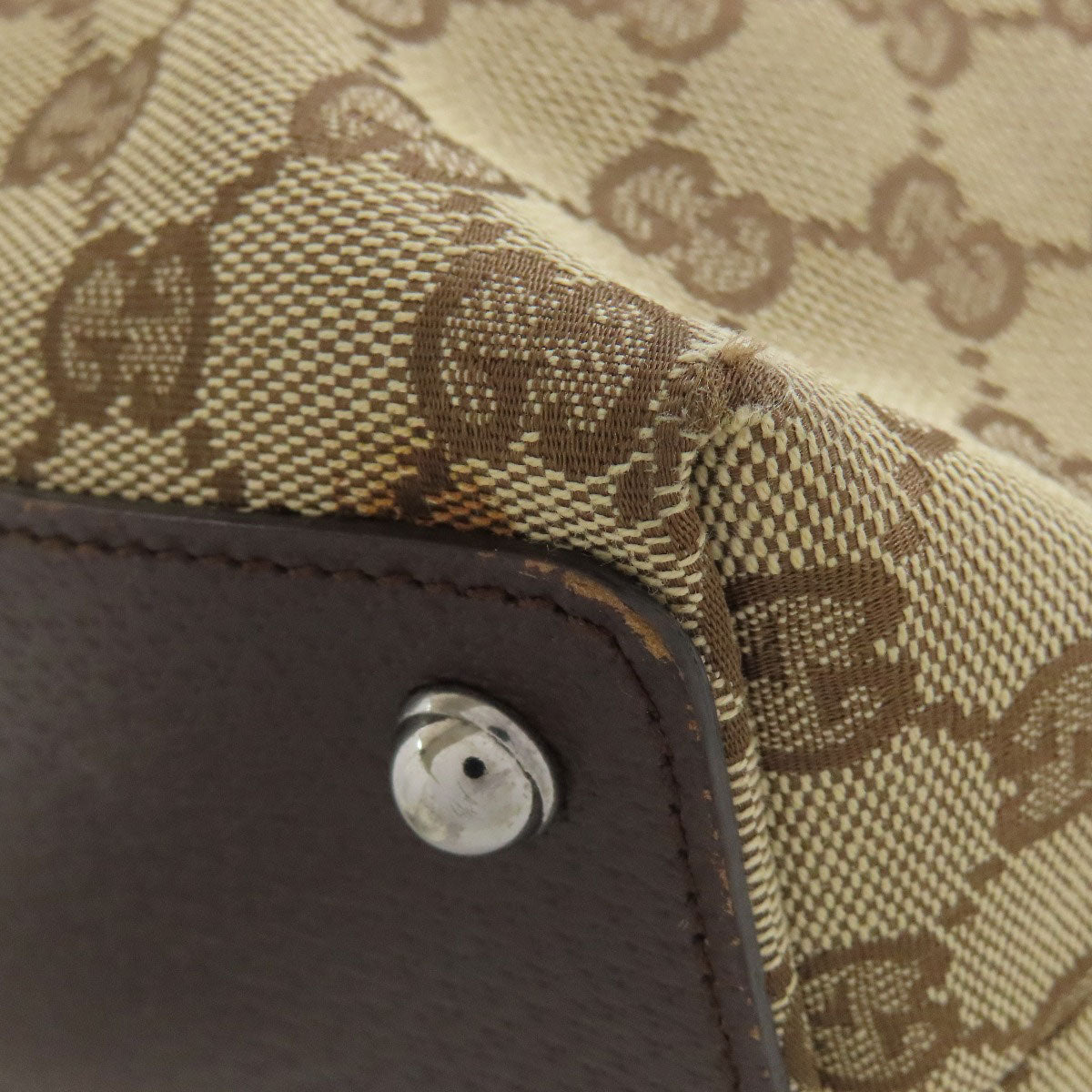 GUCCI Tote Bag 120836 canvas Brown GG