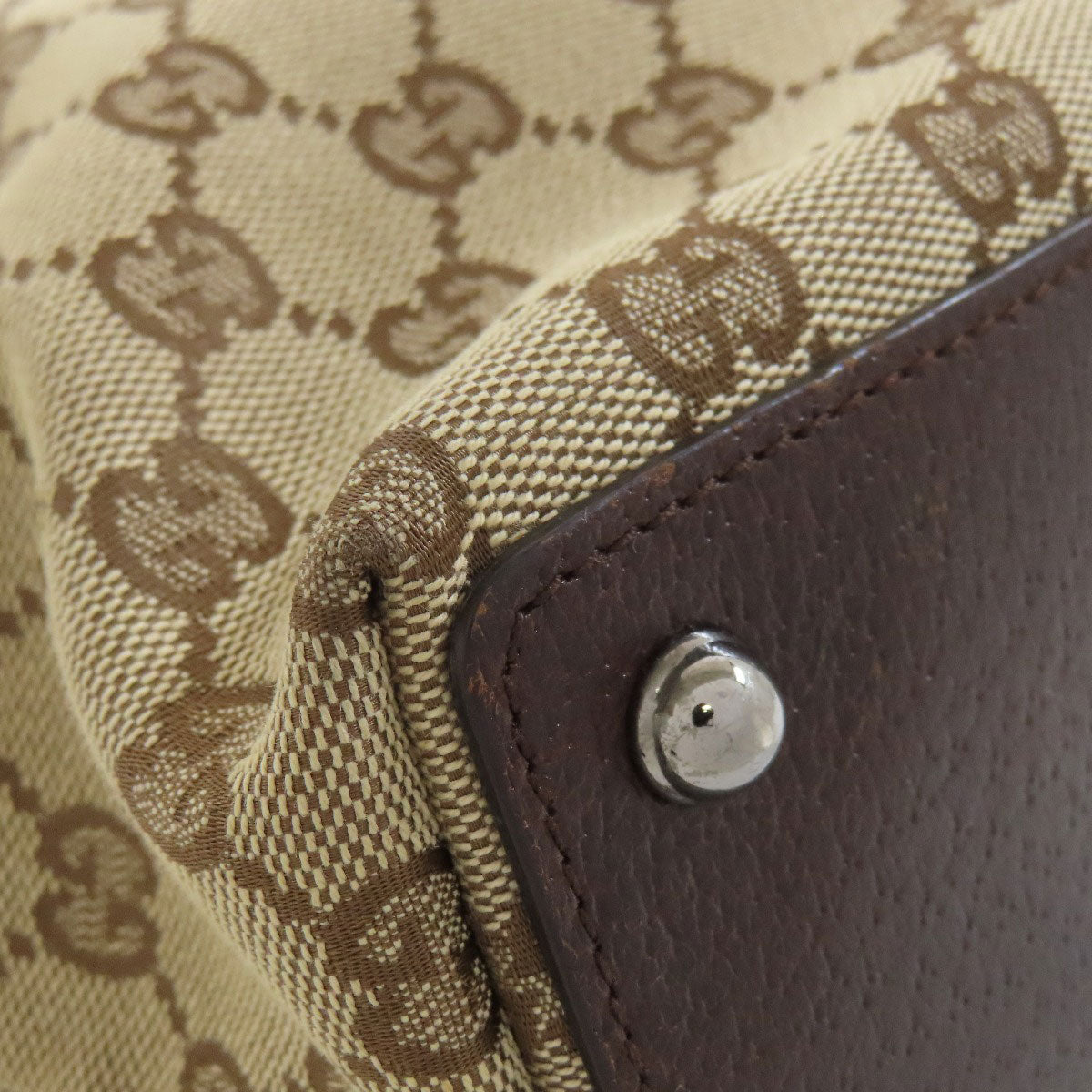 GUCCI Tote Bag 120836 canvas Brown GG