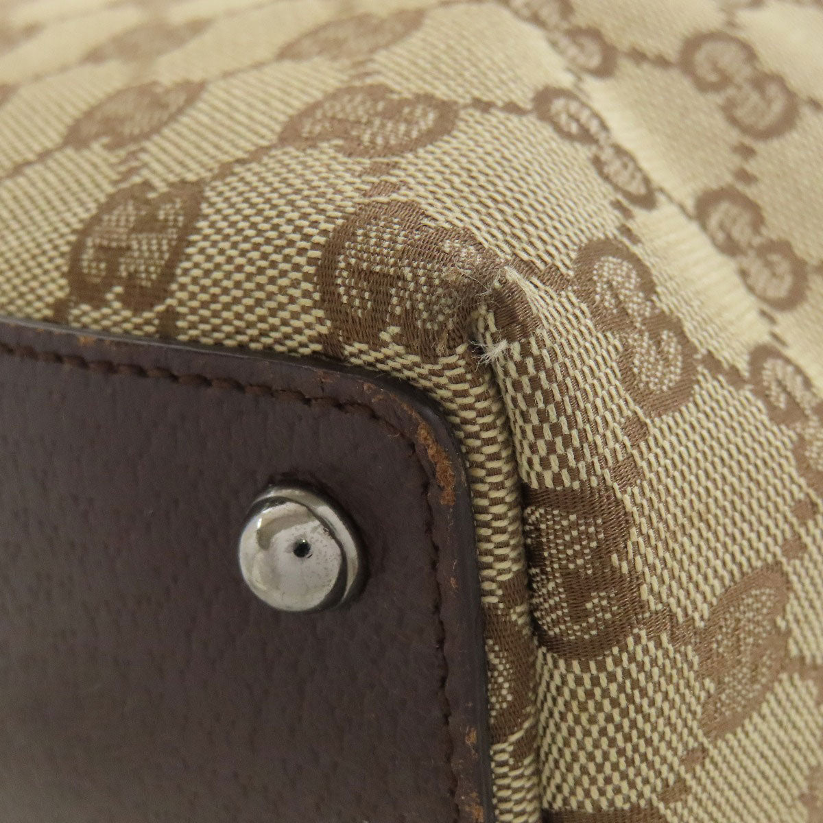GUCCI Tote Bag 120836 canvas Brown GG