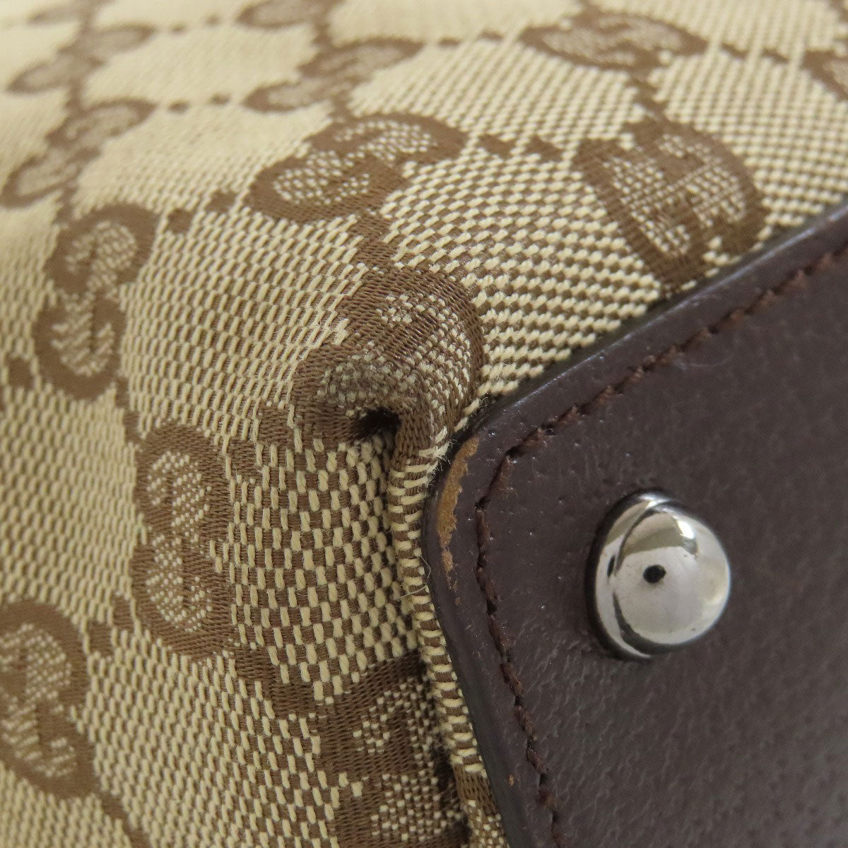 GUCCI Tote Bag 120836 canvas Brown GG