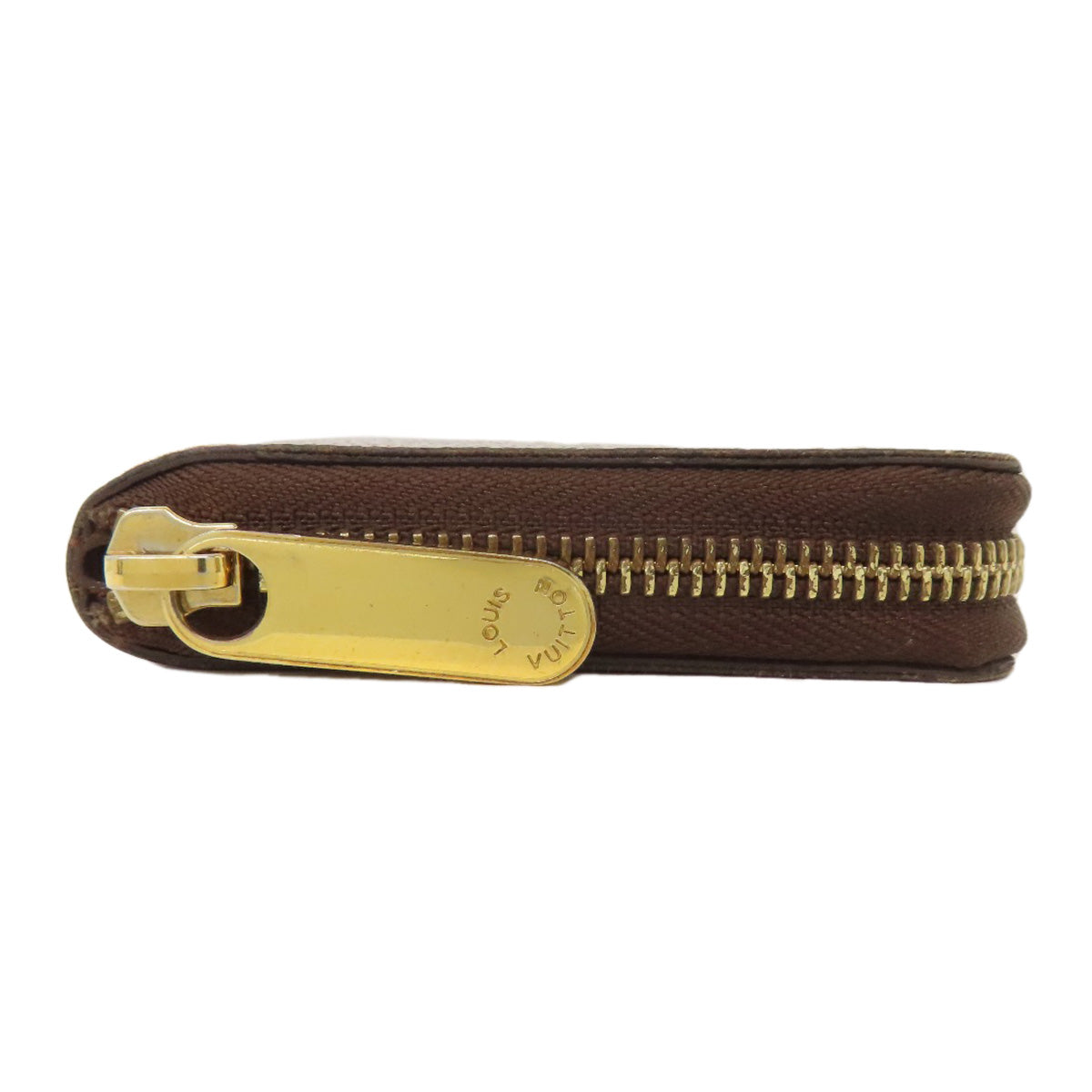 LOUIS VUITTON Long Wallet Purse N60028 Damier canvas Brown Zippy Compact Wallet