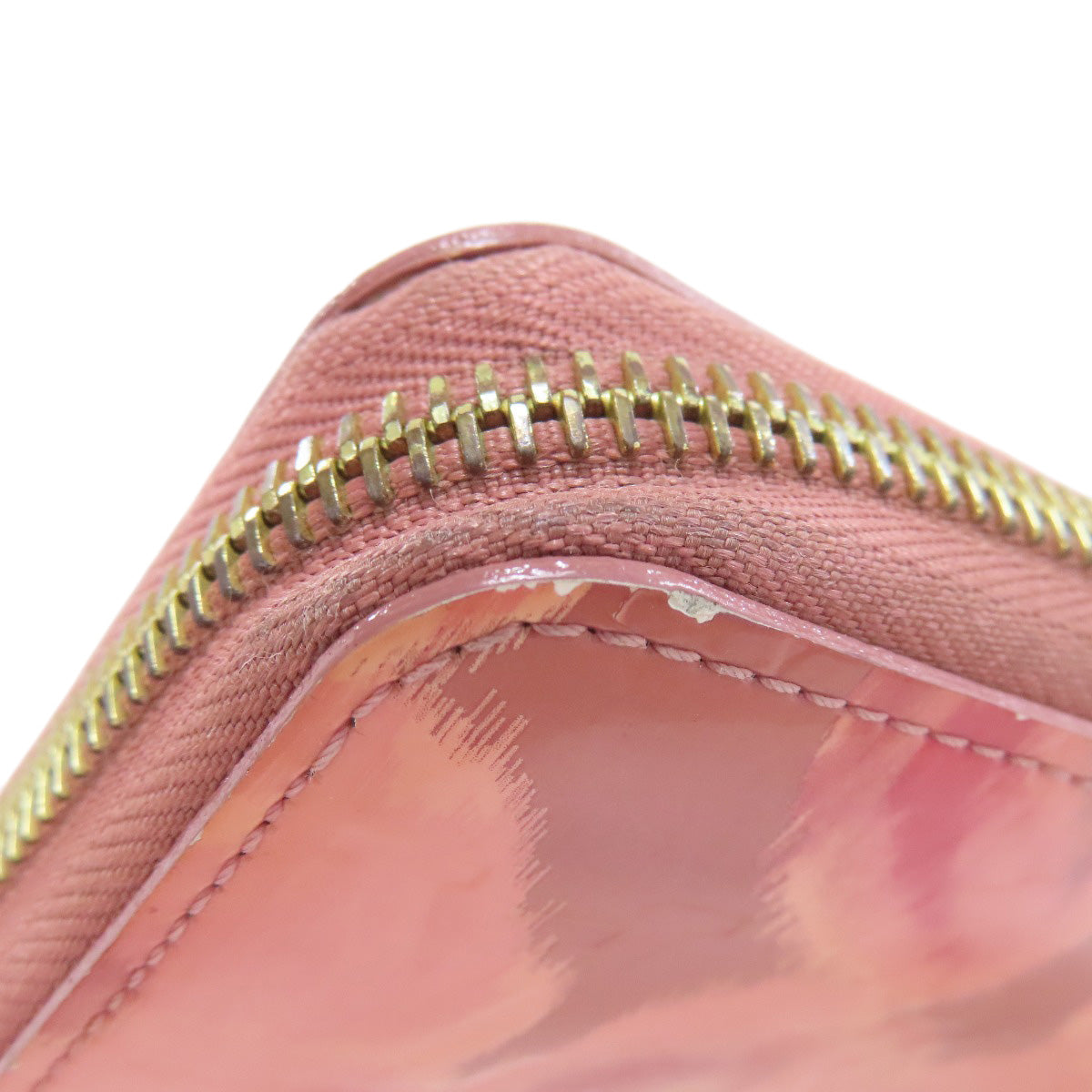 LOUIS VUITTON Long Wallet Purse M90020 Vernis pink Zippy Wallet (formerly Ikat Flower)