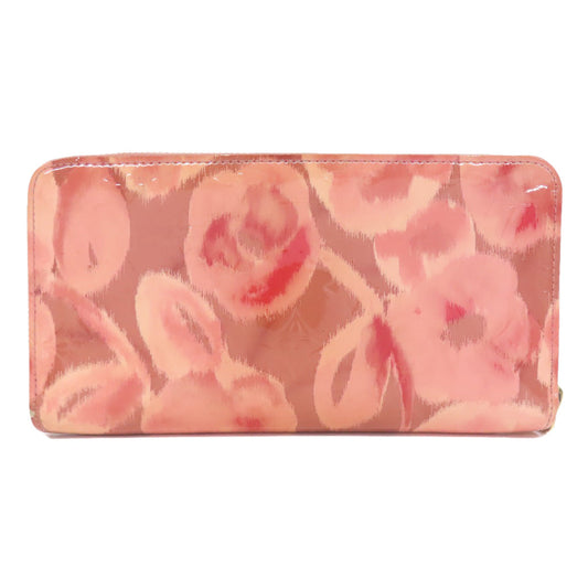 LOUIS VUITTON Long Wallet Purse M90020 Vernis pink Zippy Wallet (formerly Ikat Flower)