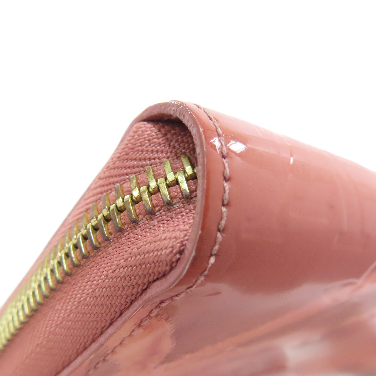 LOUIS VUITTON Long Wallet Purse M90020 Vernis pink Zippy Wallet (formerly Ikat Flower)