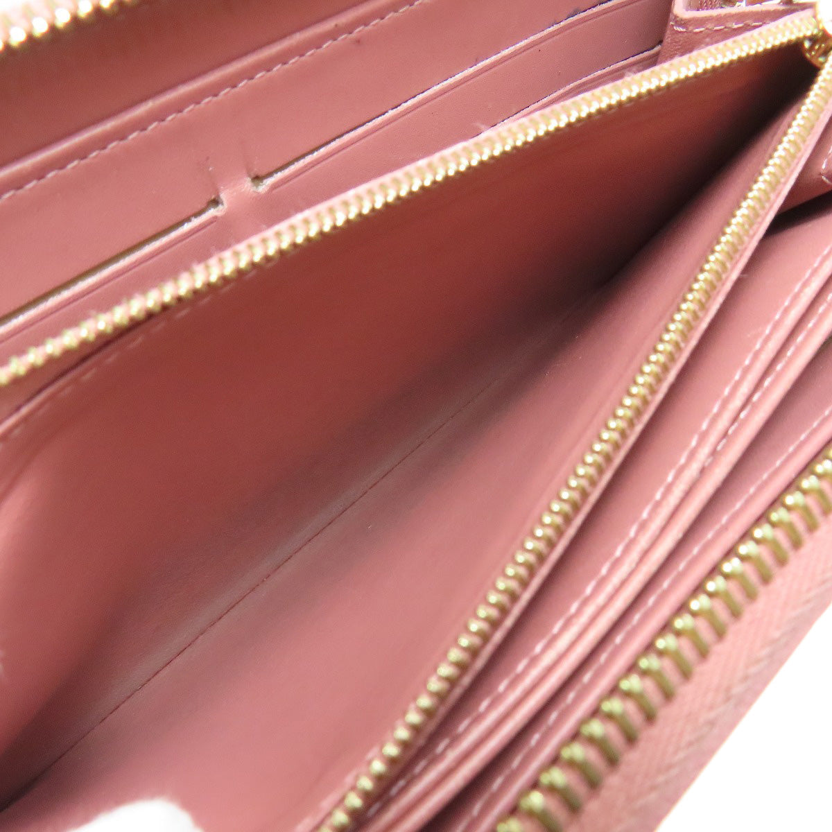 LOUIS VUITTON Long Wallet Purse M90020 Vernis pink Zippy Wallet (formerly Ikat Flower)