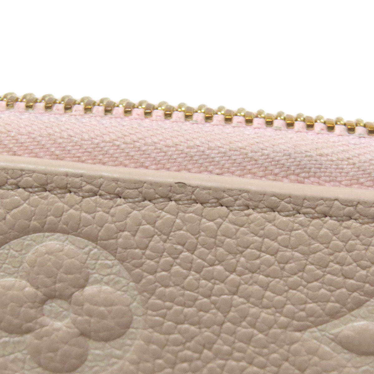 LOUIS VUITTON Long Wallet Purse M81279 Ann Platt pink Zippy wallet