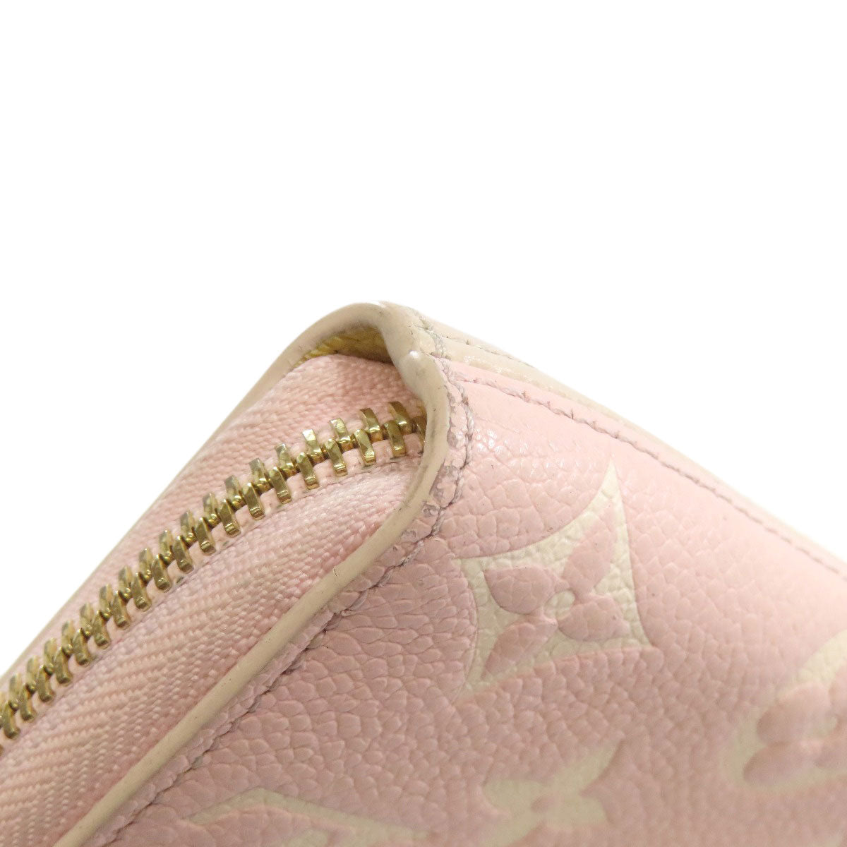 LOUIS VUITTON Long Wallet Purse M81279 Ann Platt pink Zippy wallet