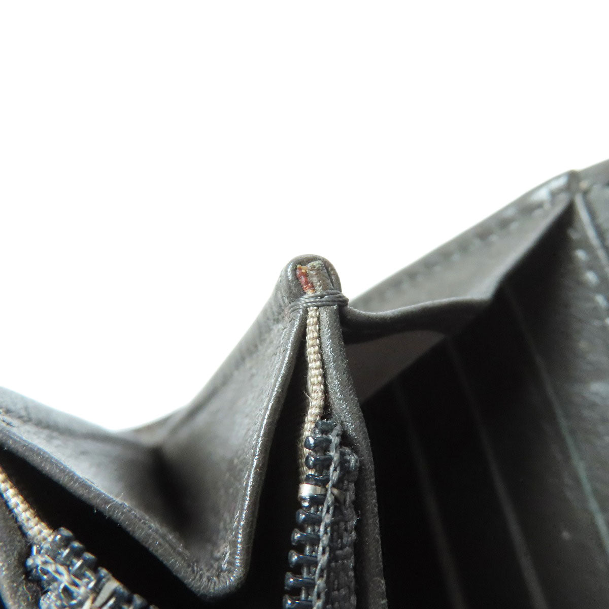 CHANEL Long Wallet Purse Grained Calfskin Skin gray COCO Mark