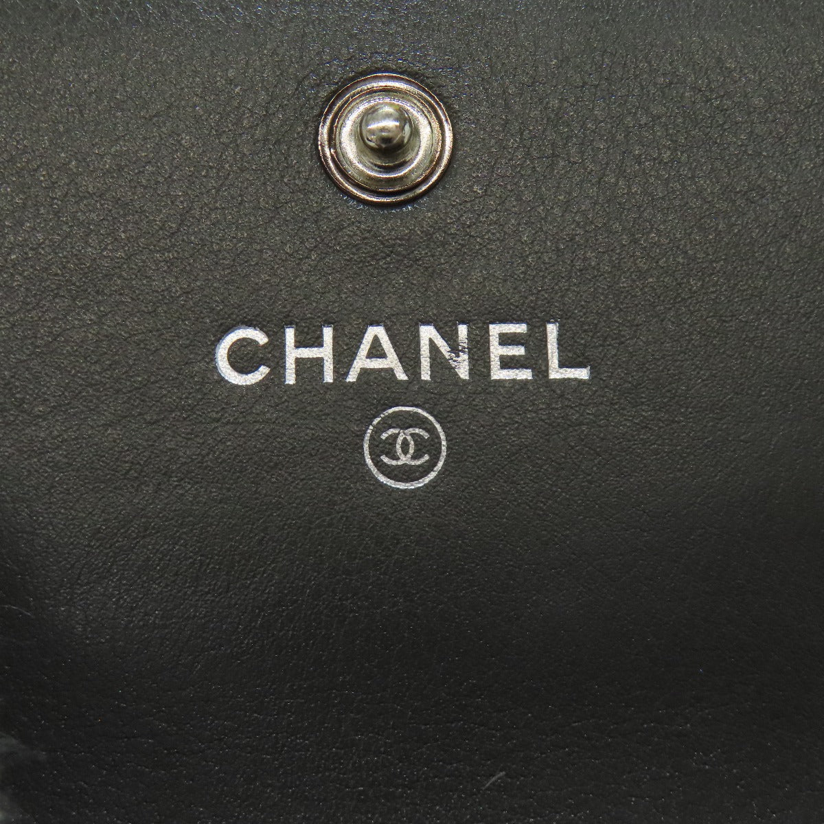 CHANEL Long Wallet Purse Grained Calfskin Skin gray COCO Mark