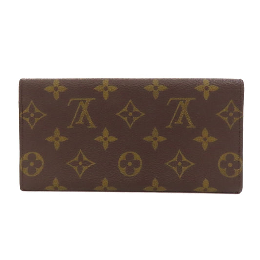 LOUIS VUITTON Long Wallet Purse Monogram canvas Brown Porto Cult Credit