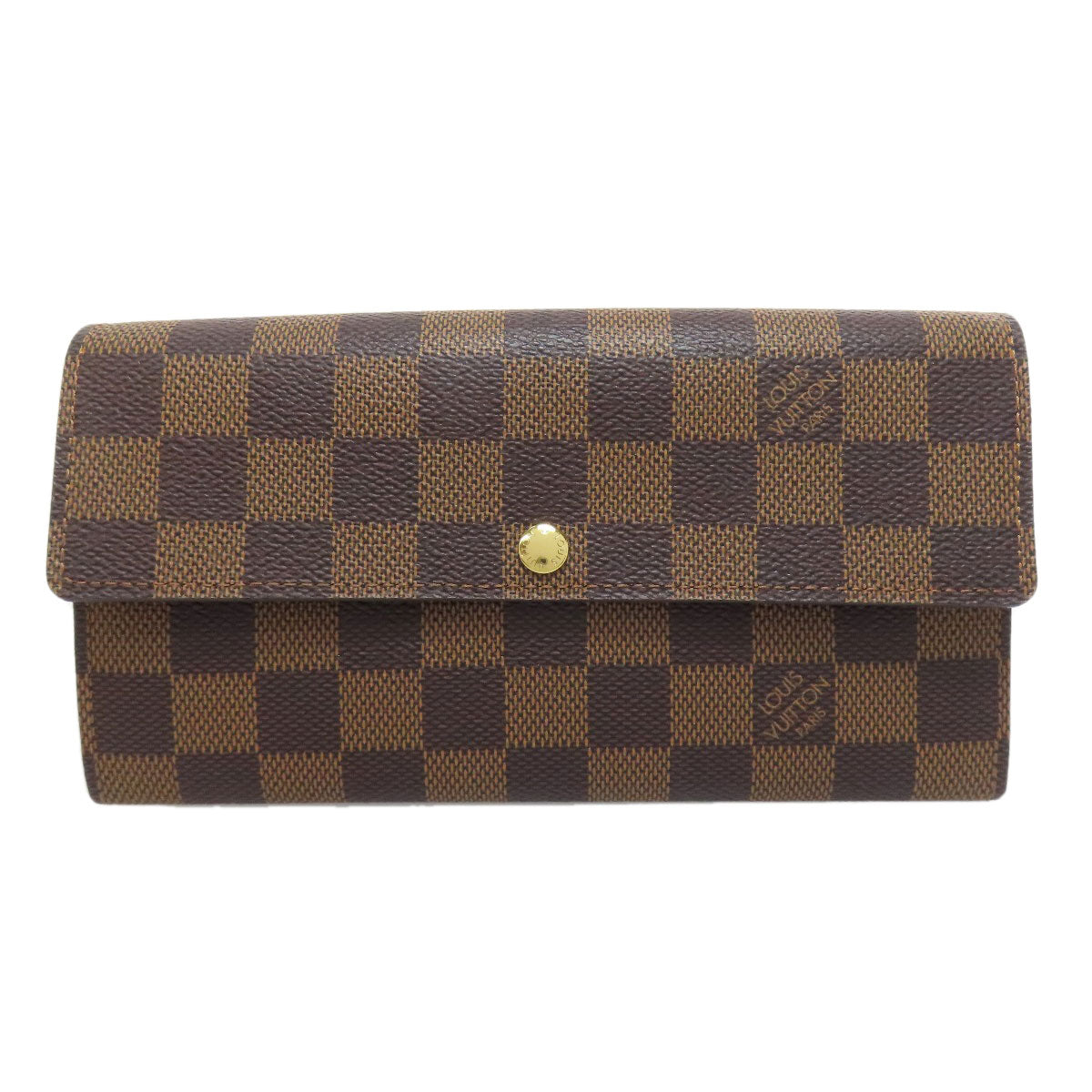 LOUIS VUITTON Long Wallet Purse N61734 Damier canvas Brown Portefeuille Sala (formerly)
