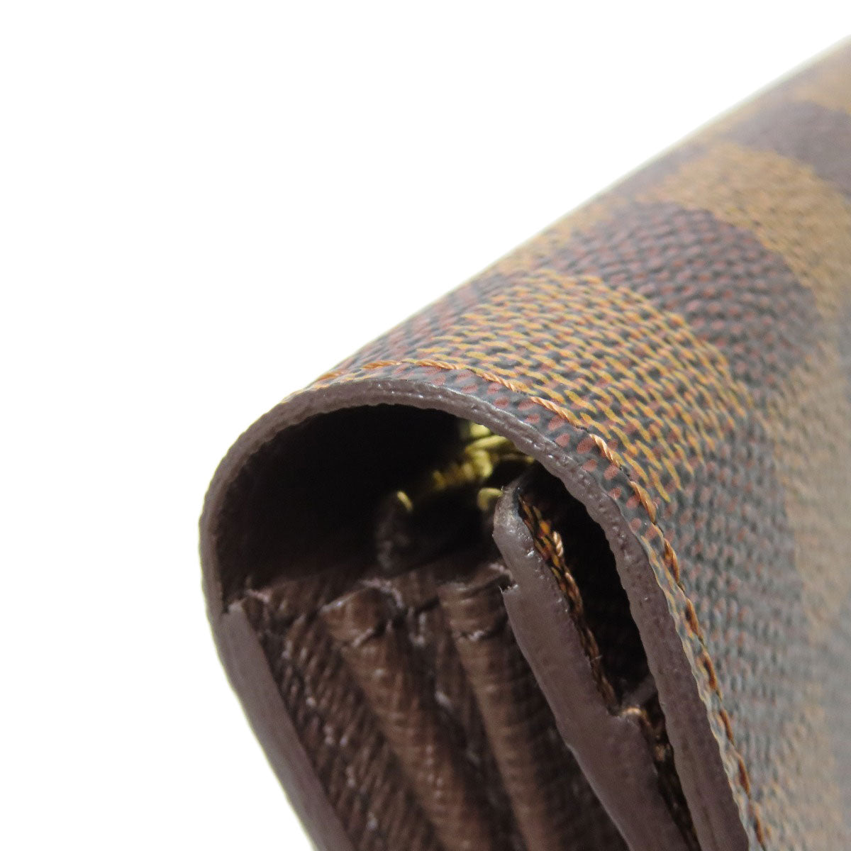 LOUIS VUITTON Long Wallet Purse N61734 Damier canvas Brown Portefeuille Sala (formerly)