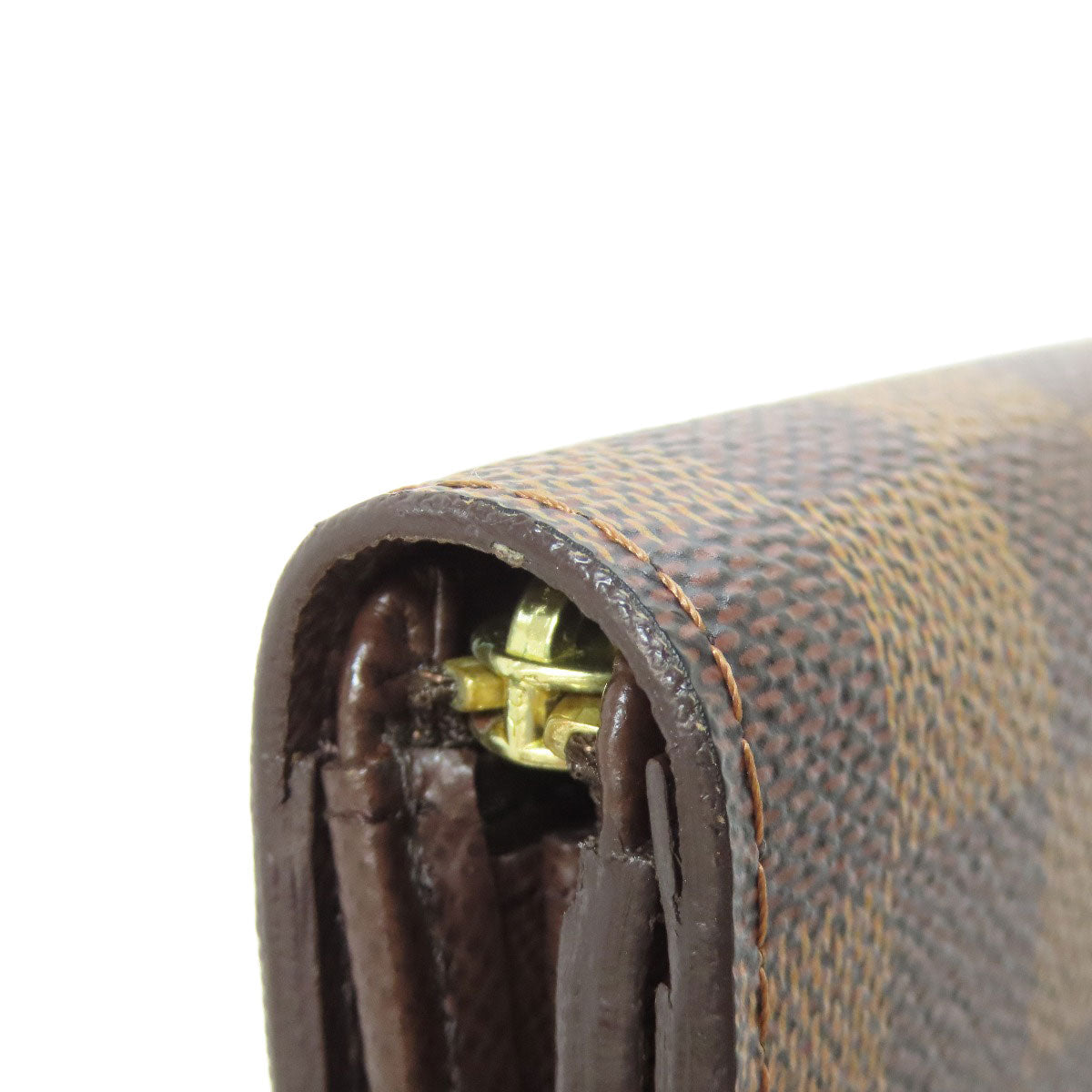 LOUIS VUITTON Bifold Wallet N61736 Damier canvas Brown Portefeuille Tresol
