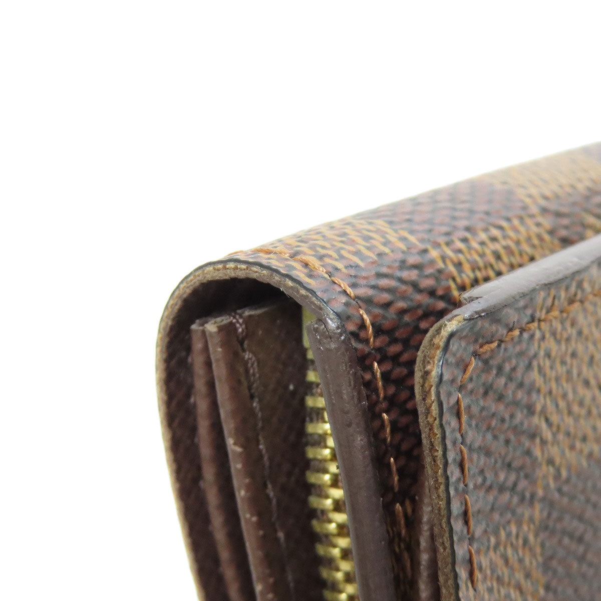 LOUIS VUITTON Bifold Wallet N61736 Damier canvas Brown Portefeuille Tresol