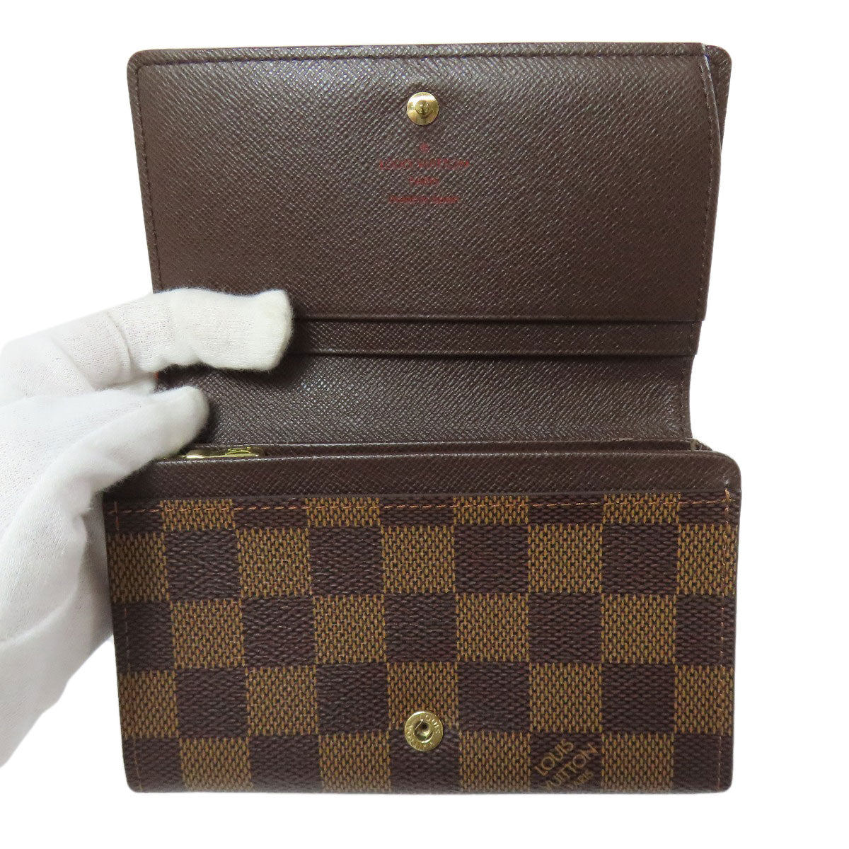 LOUIS VUITTON Bifold Wallet N61736 Damier canvas Brown Portefeuille Tresol