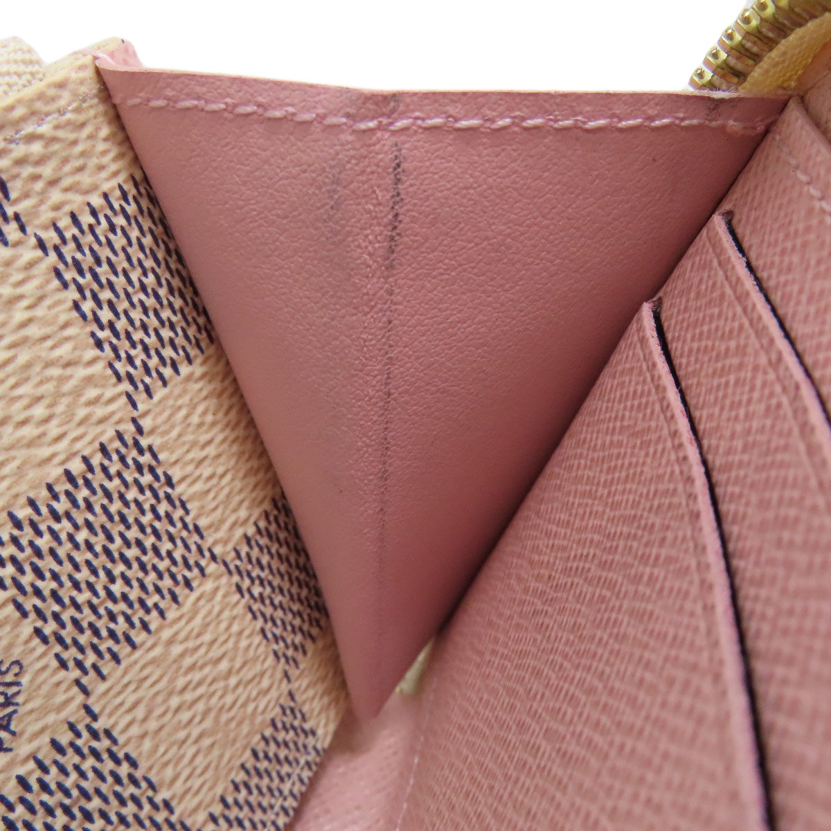 LOUIS VUITTON Long Wallet Purse N61264 Damier canvas white Portefeuille Clemence