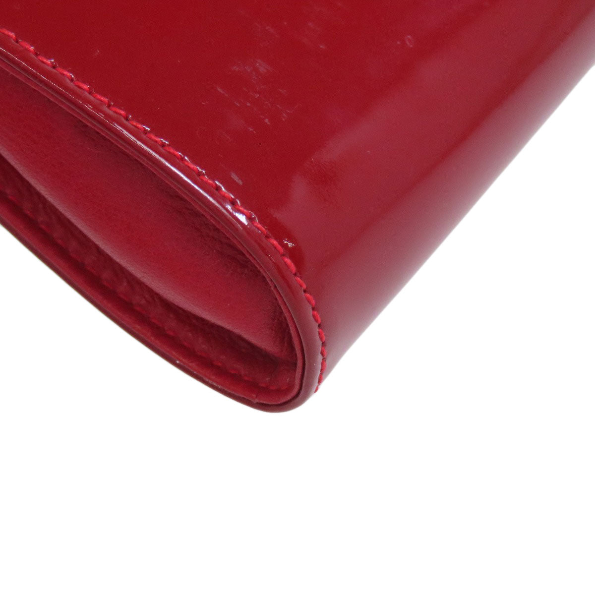 CHANEL Accessory pouch enamel Red COCO Mark ChainShoulder