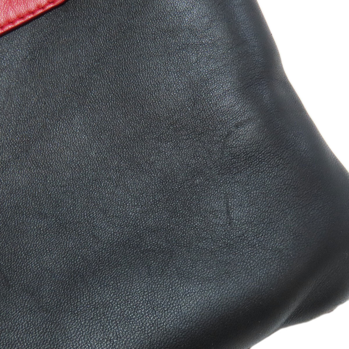 CHANEL Clutch bag leather blue COCO Mark Bicolor