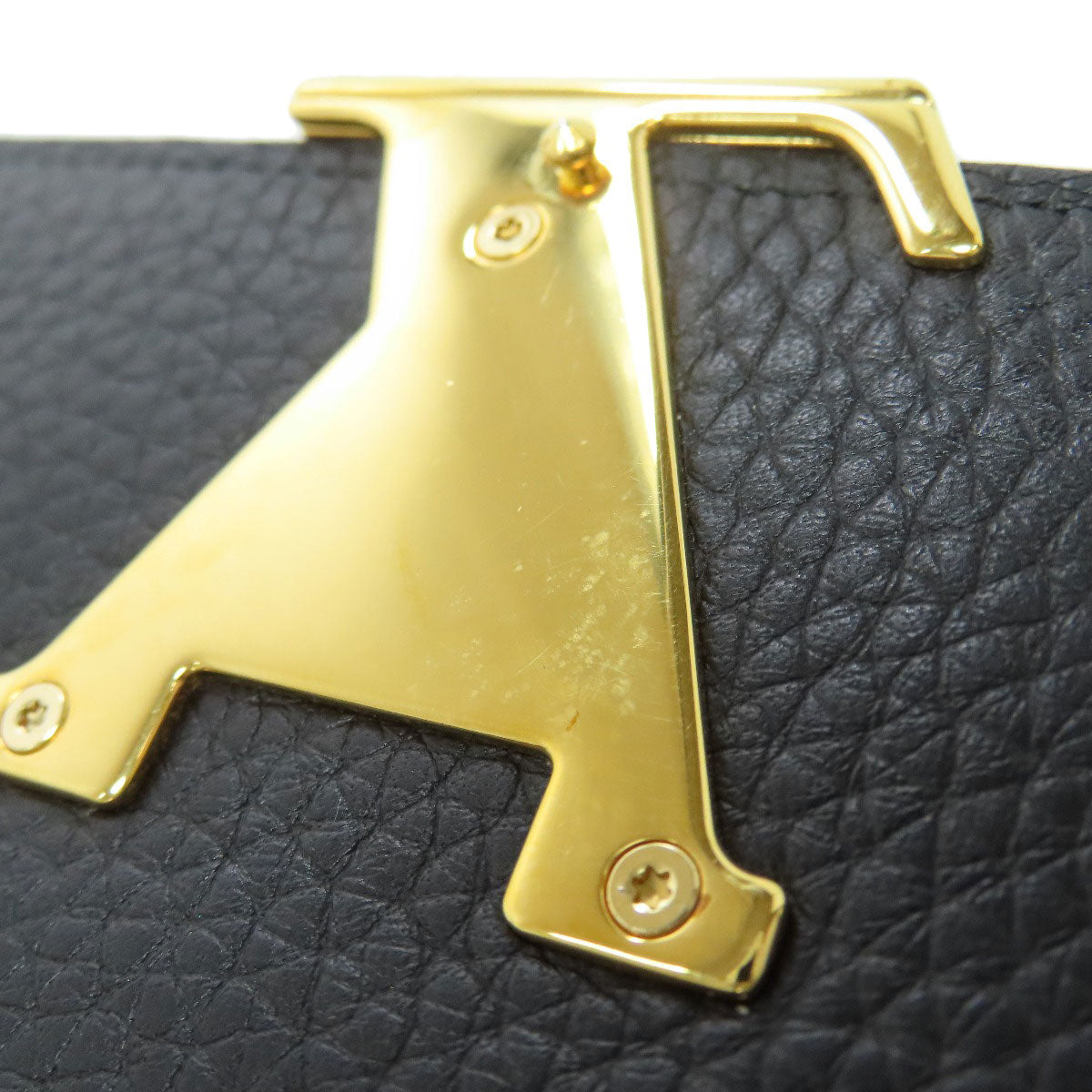 LOUIS VUITTON Long Wallet Purse M61248 Taurillon Clemence black Portefeuille Capsine