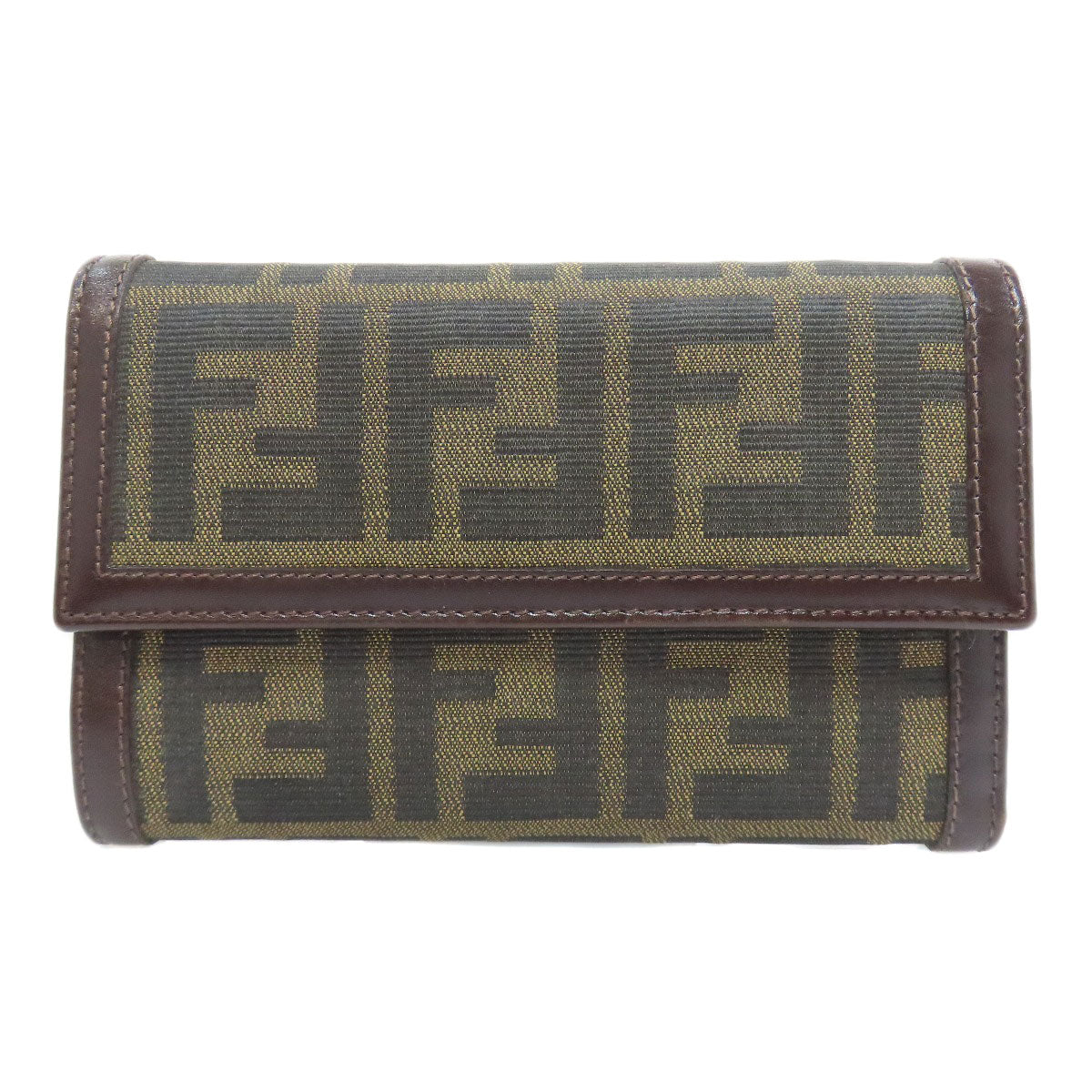 FENDI Bifold Wallet canvas Brown Zucca Pattern