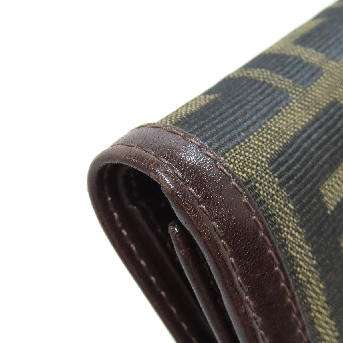 FENDI Bifold Wallet canvas Brown Zucca Pattern