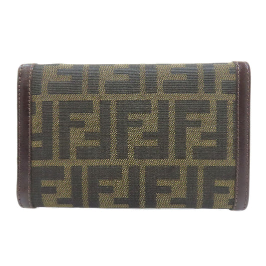 FENDI Bifold Wallet canvas Brown Zucca Pattern