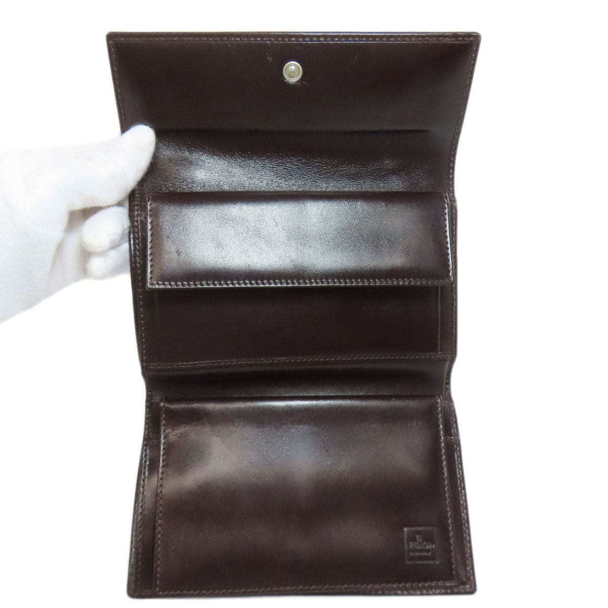 FENDI Bifold Wallet canvas Brown Zucca Pattern