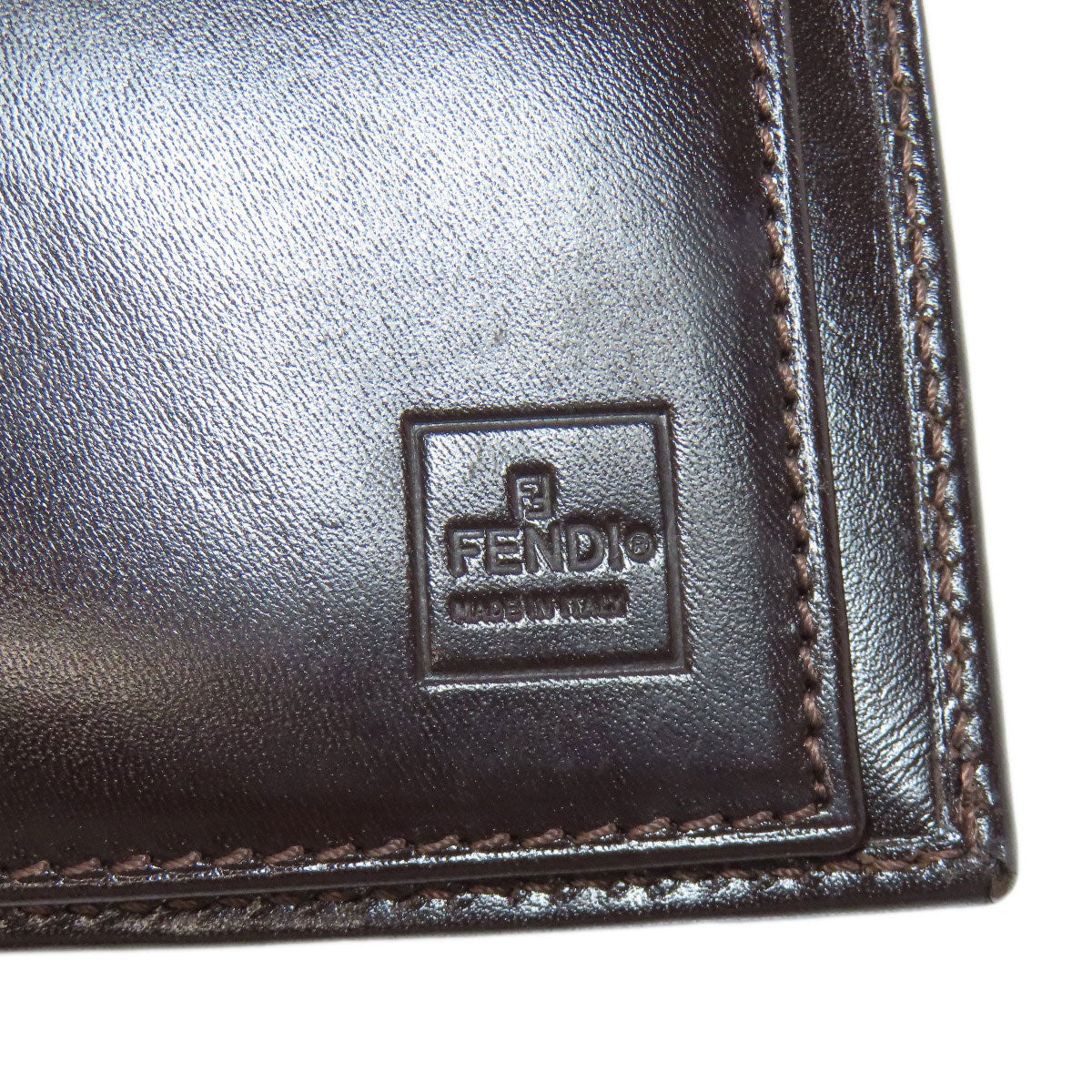 FENDI Bifold Wallet canvas Brown Zucca Pattern