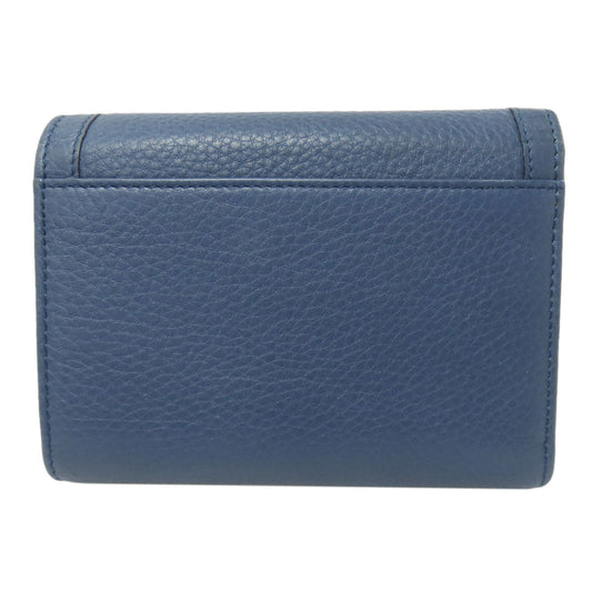GUCCI Bifold Wallet 257017 Calfskin blue Bamboo