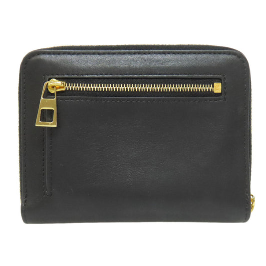 LOEWE Bifold Wallet Calfskin black Knot Compact Zip-Around Wallet