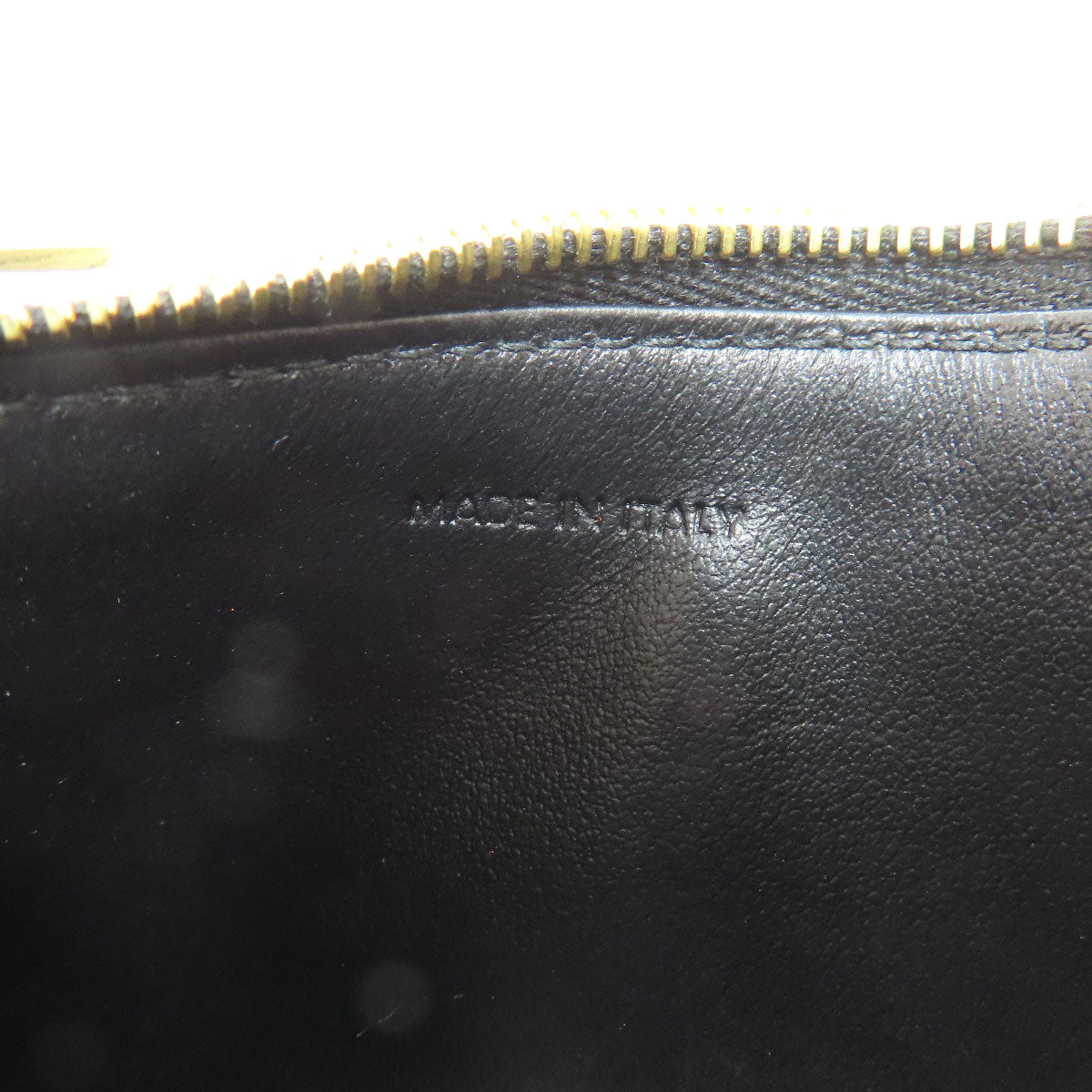 CELINE Coin case leather black Triomphe
