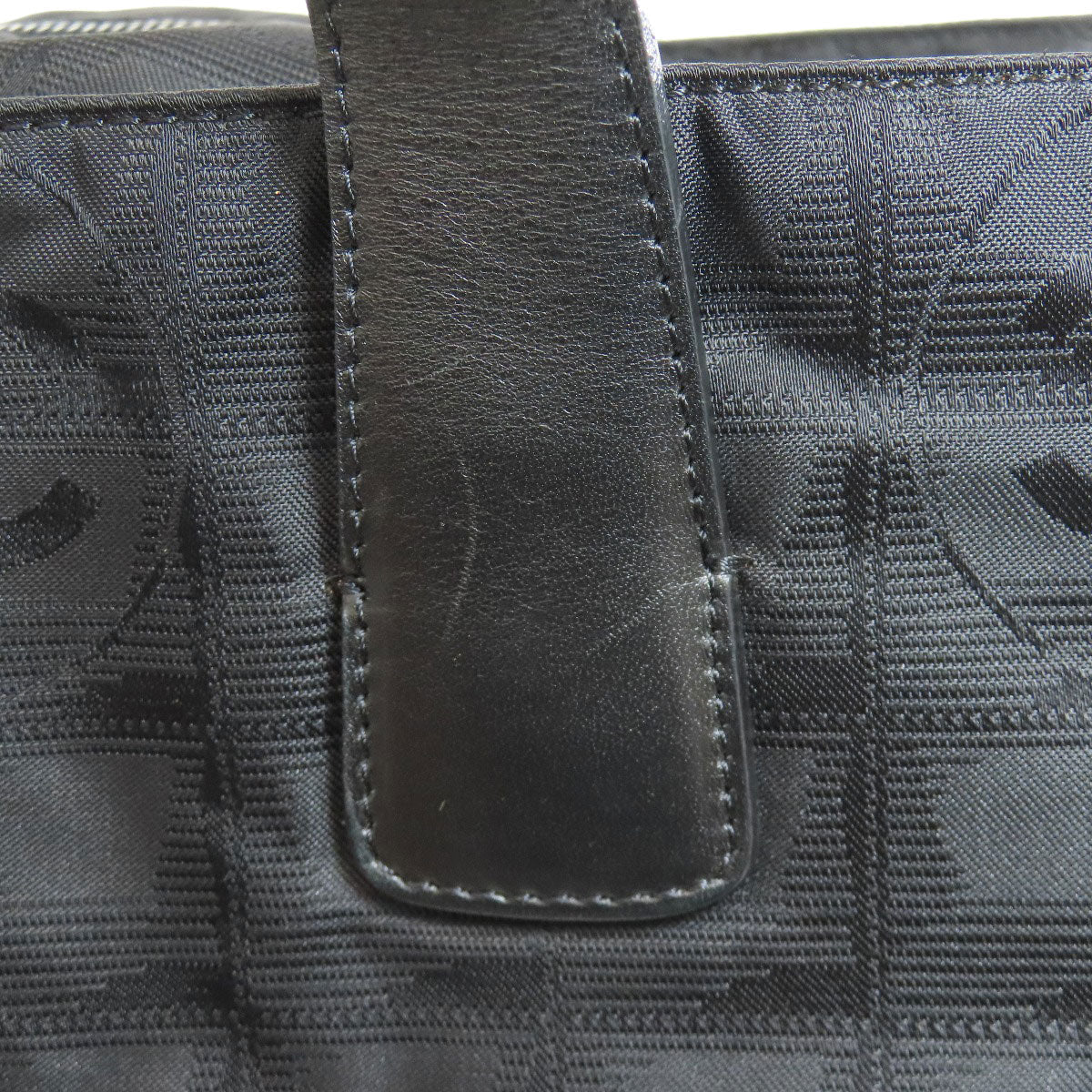 CHANEL Tote Bag Nylon jacquard black New Travel Line MM