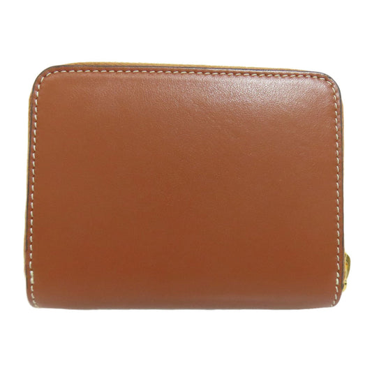 CELINE Coin case leather Brown Triomphe