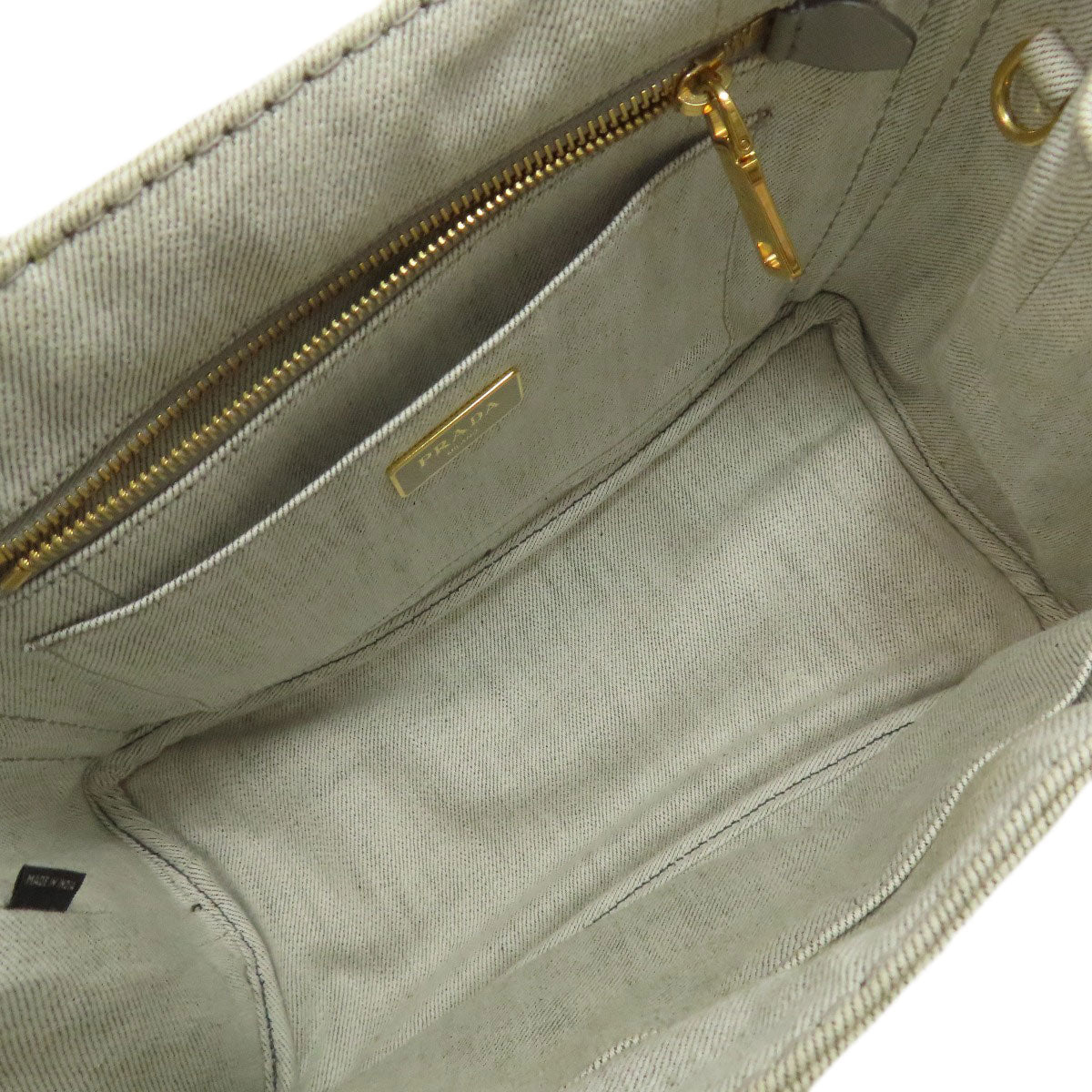 PRADA Handbag denim gray Canapa mini 2 WAY