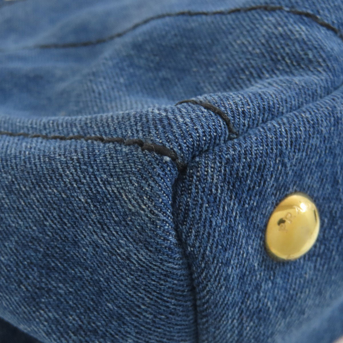 PRADA Handbag denim blue Canapa mini 2 WAY