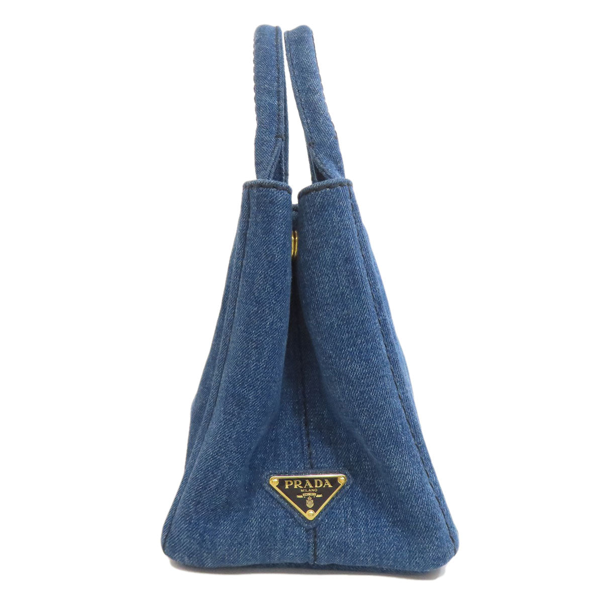 PRADA Handbag denim blue Canapa mini 2 WAY