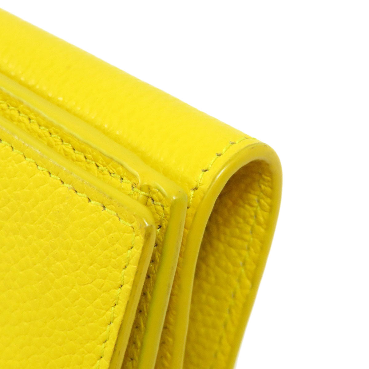 SAINT LAURENT Bifold Wallet leather yellow Compact wall