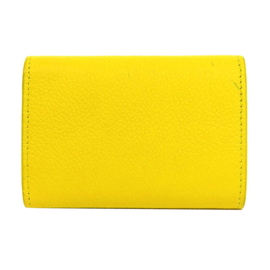 SAINT LAURENT Bifold Wallet leather yellow Compact wall