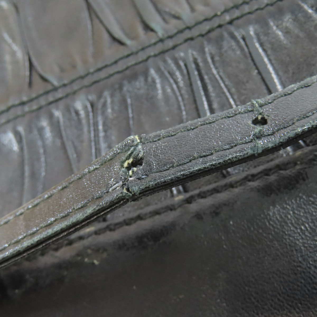 PRADA Shoulder Bag leather black Gathered
