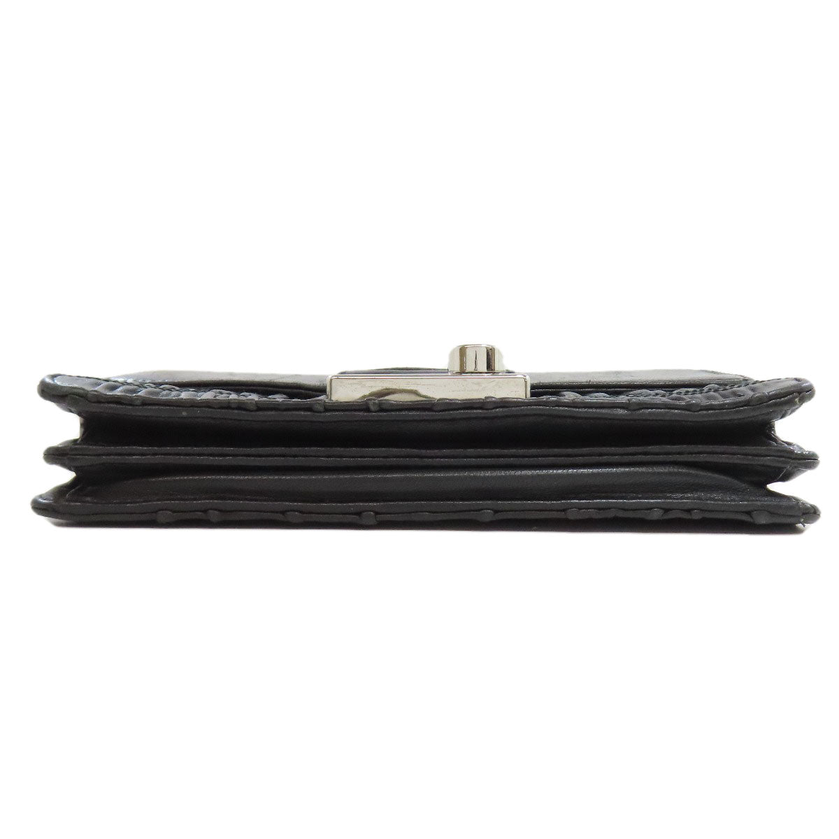 PRADA Shoulder Bag leather black Gathered